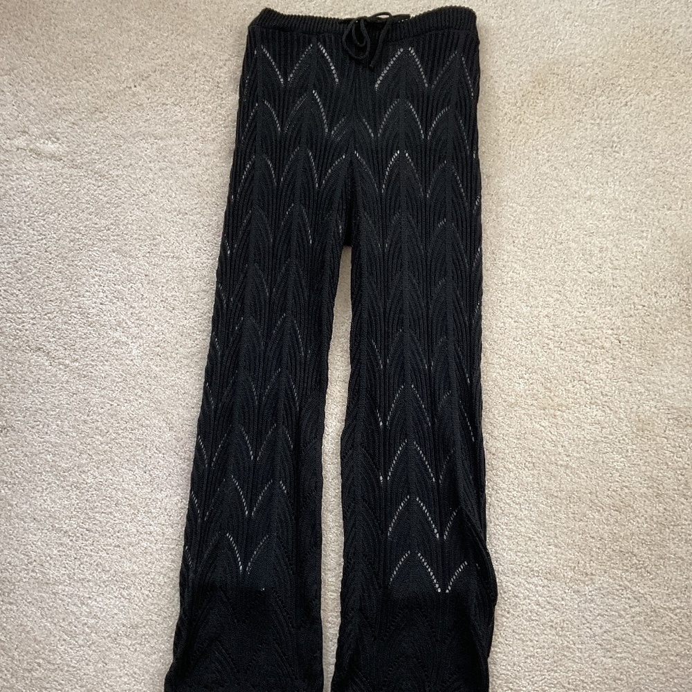 Summer Swim Beach Hollow out Knitted Cover Up Pants